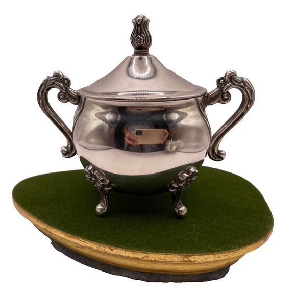 Vintage Leonard Silver Plated Creamer & Sugar Set - Picture 4 of 11